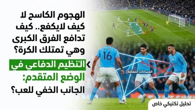 كيف تدافع الفرق الكبرى وهي تمتلك الكرة؟